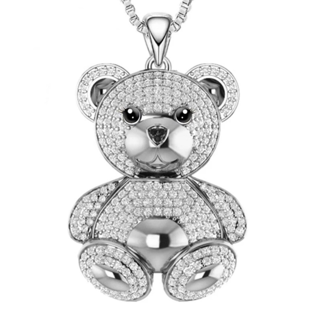 Silver bear 🐻 necklace